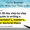 How To Write Your Thesis In 30 Days