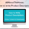 How to write Product Descriptions